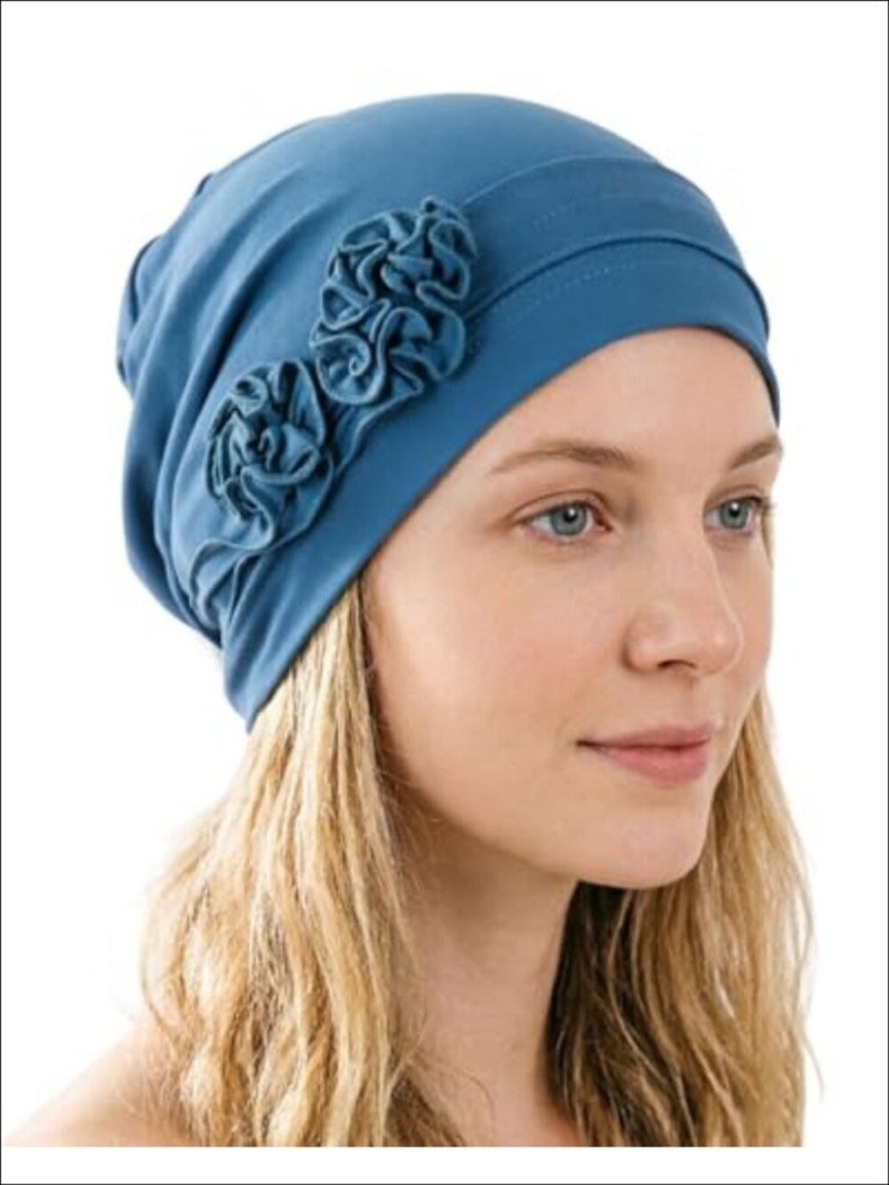 Womens Chemo Headwear Beanie Turban Hat Polyester Soft Floral One Size